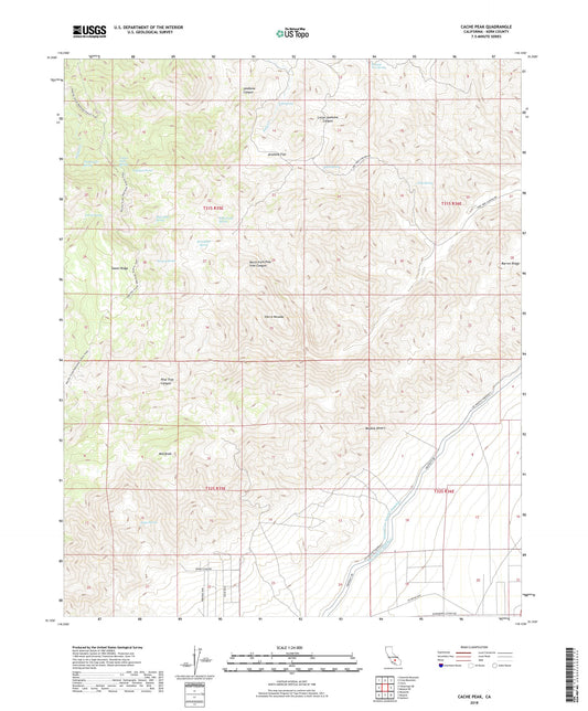 Cache Peak California US Topo Map Image