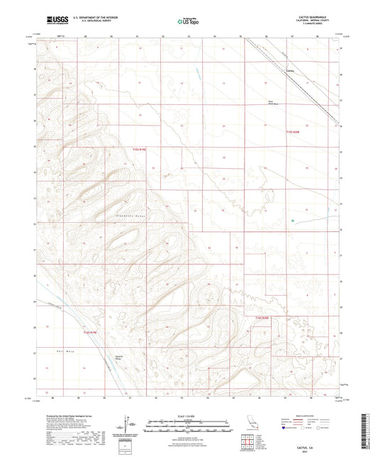 Cactus California US Topo Map Image