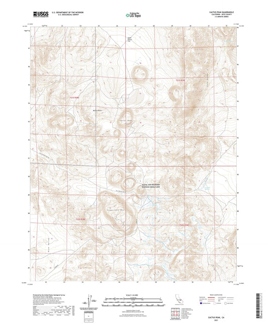 Cactus Peak California US Topo Map Image