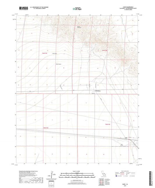 Cadiz California US Topo Map Image