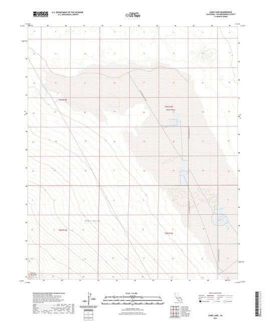 Cadiz Lake California US Topo Map Image