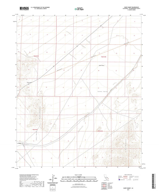 Cadiz Summit California US Topo Map Image