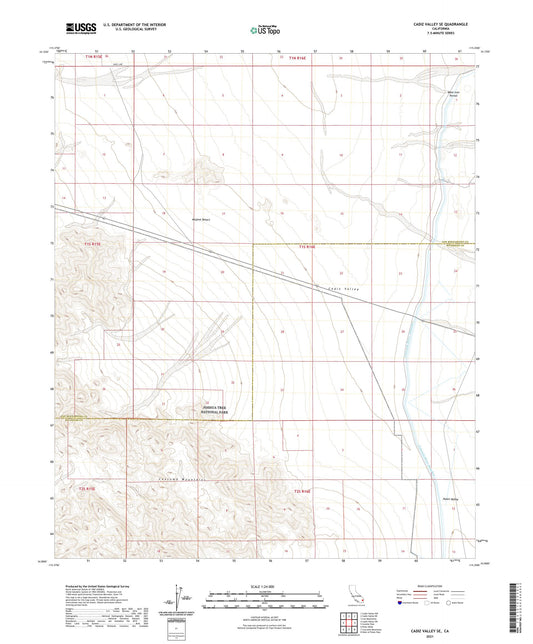 Cadiz Valley SE California US Topo Map Image