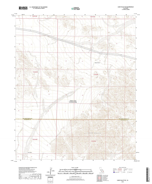 Cadiz Valley SW California US Topo Map Image