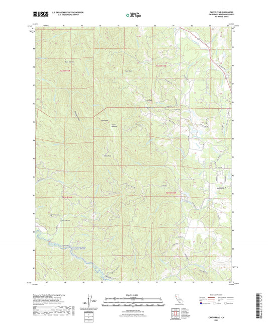 Cahto Peak California US Topo Map Image