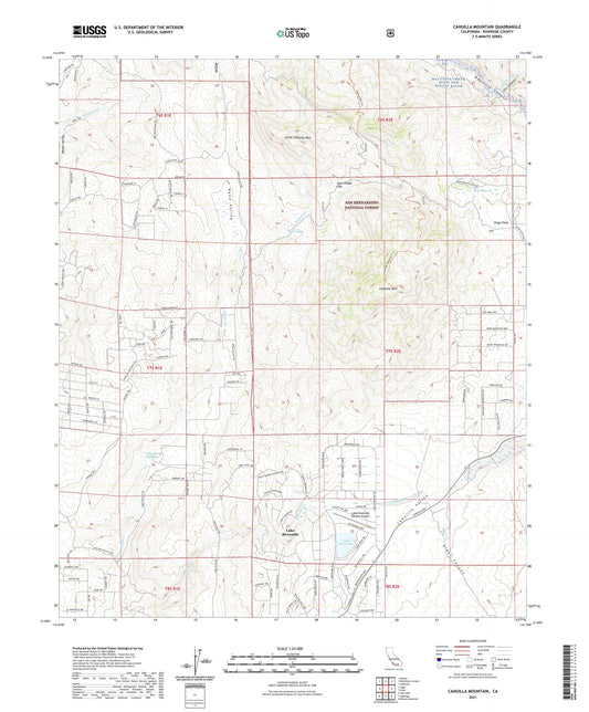Cahuilla Mountain California US Topo Map Image