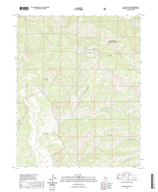 Caldwell Mesa California US Topo Map Image