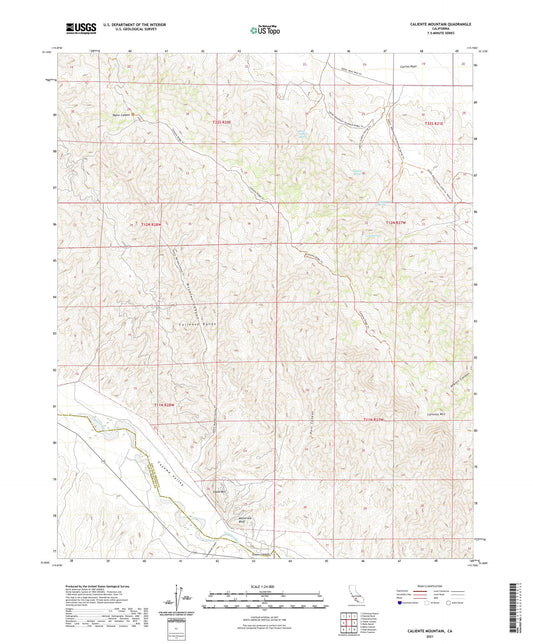 Caliente Mountain California US Topo Map Image