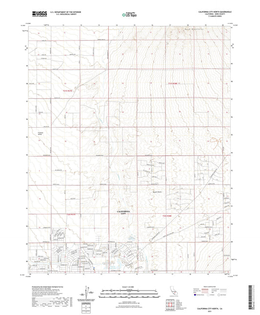 California City North California US Topo Map Image