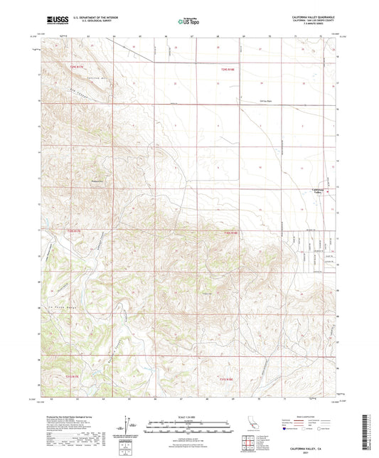California Valley California US Topo Map Image