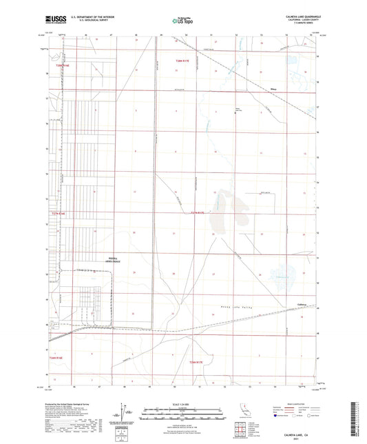 Calneva Lake California US Topo Map Image