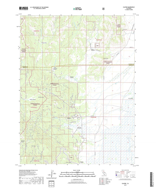 Calpine California US Topo Map Image