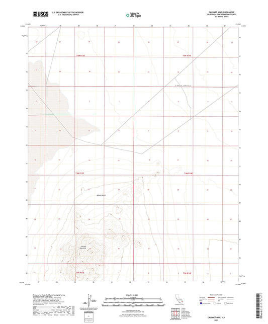 Calumet Mine California US Topo Map Image