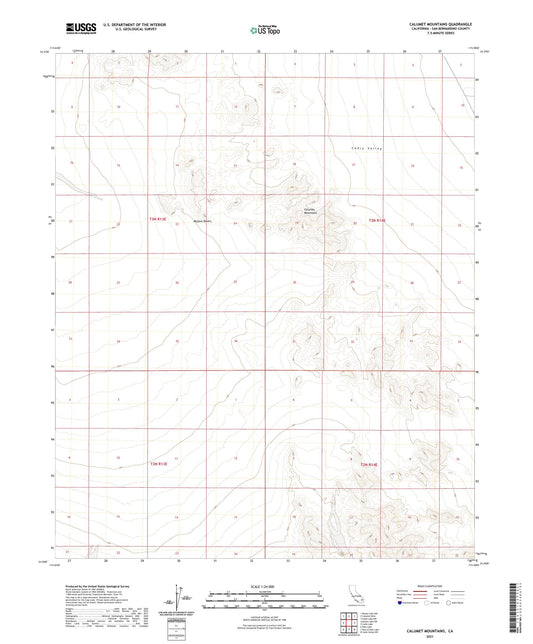 Calumet Mountains California US Topo Map Image