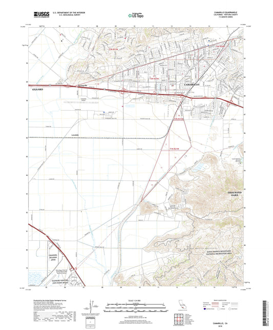 Camarillo California US Topo Map Image