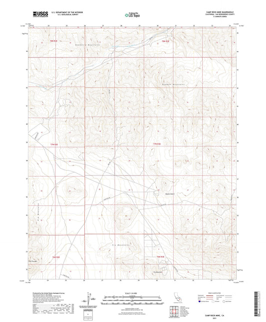 Camp Rock Mine California US Topo Map Image