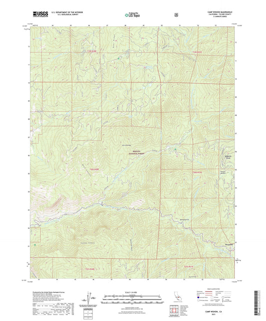 Camp Wishon California US Topo Map Image