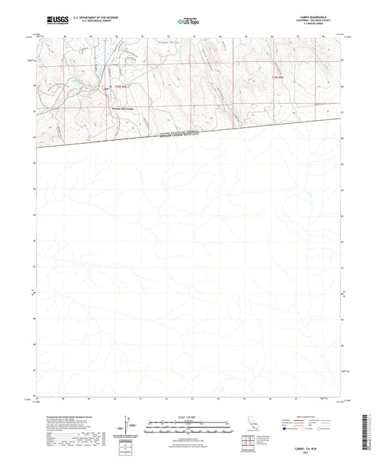 Campo California US Topo Map Image