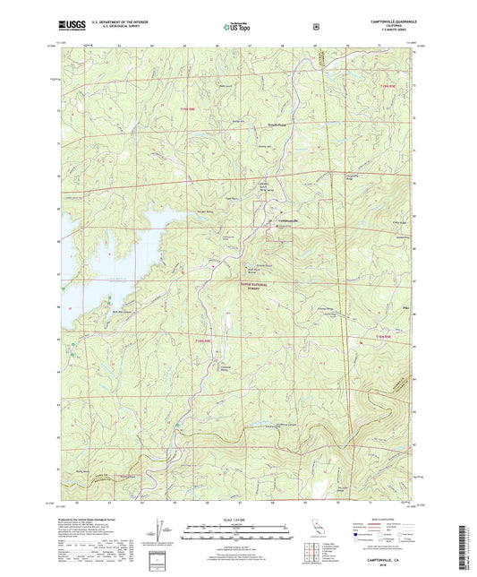 Camptonville California US Topo Map Image