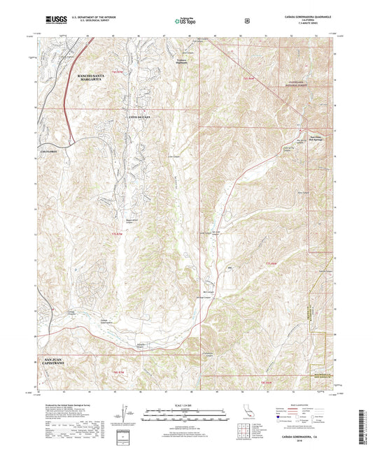 Canada Gobernadora California US Topo Map Image
