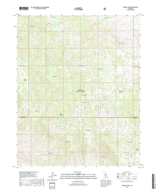 Cannell Peak California US Topo Map Image