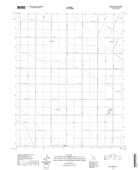 Cantua Creek California US Topo Map Image