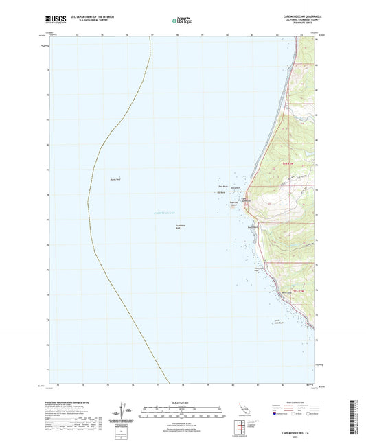 Cape Mendocino California US Topo Map Image
