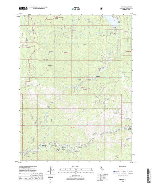 Caribou California US Topo Map Image