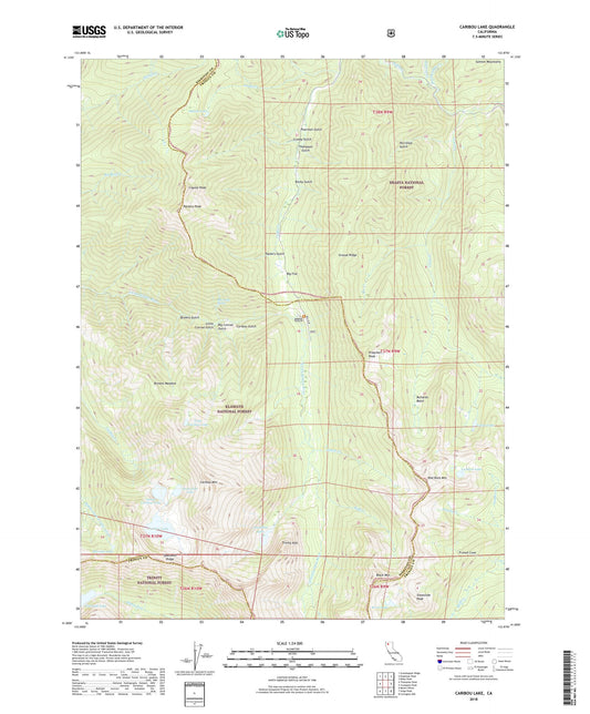 Caribou Lake California US Topo Map Image