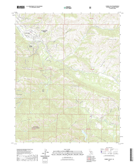 Carmel Valley California US Topo Map Image