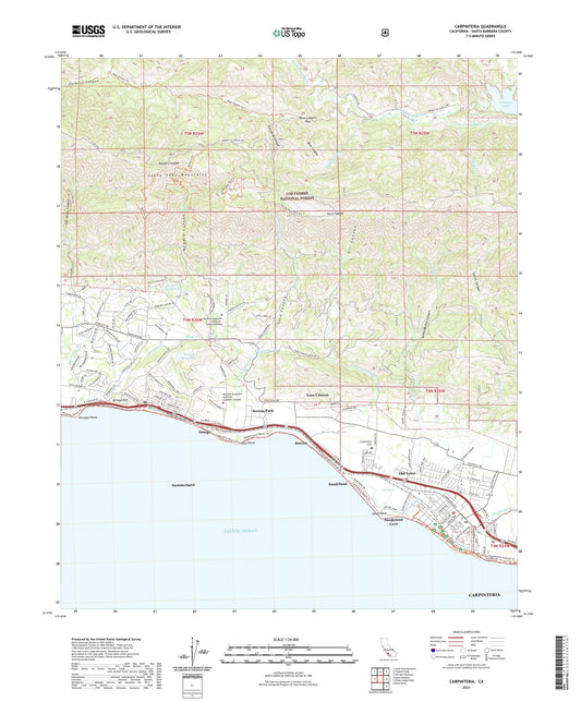 Carpinteria California US Topo Map Image