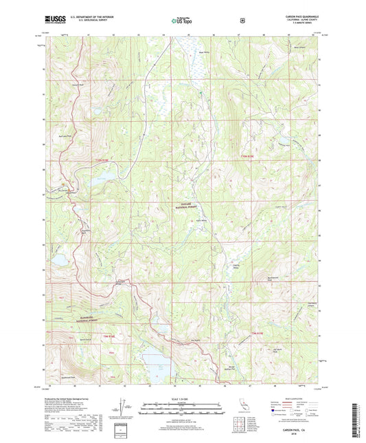 Carson Pass California US Topo Map Image