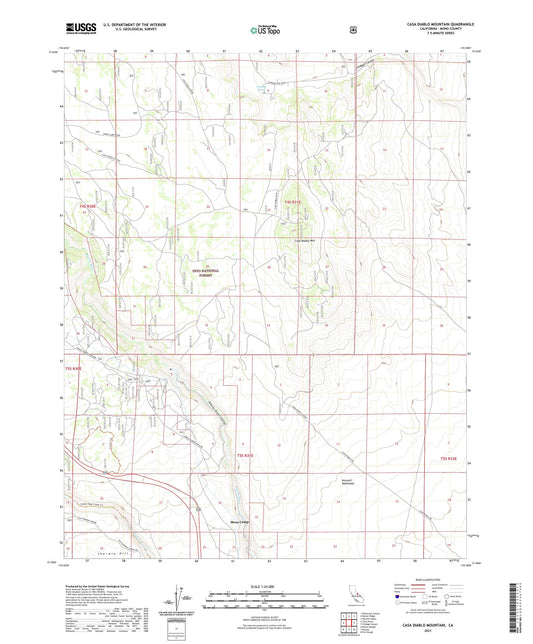 Casa Diablo Mountain California US Topo Map Image