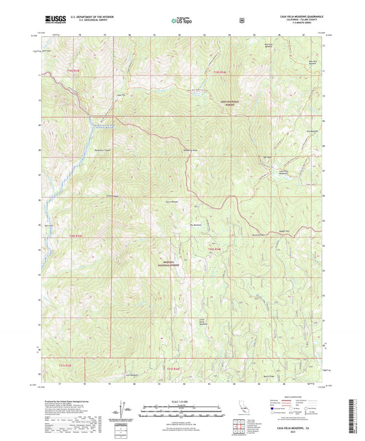 Casa Vieja Meadows California US Topo Map Image