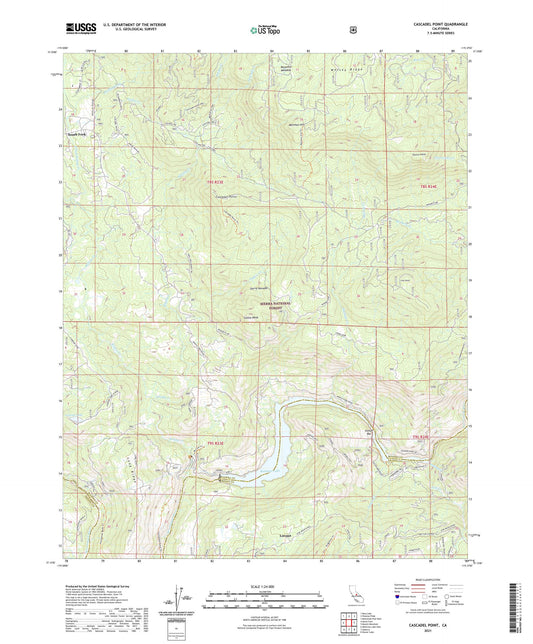 Cascadel Point California US Topo Map Image