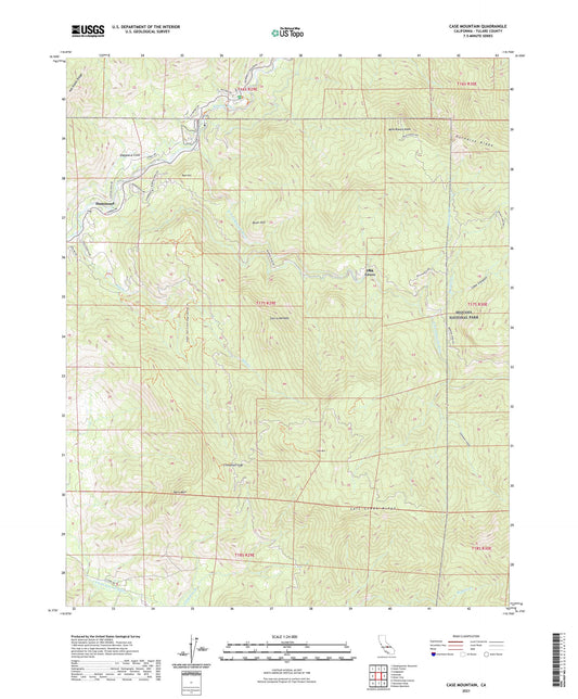 Case Mountain California US Topo Map Image