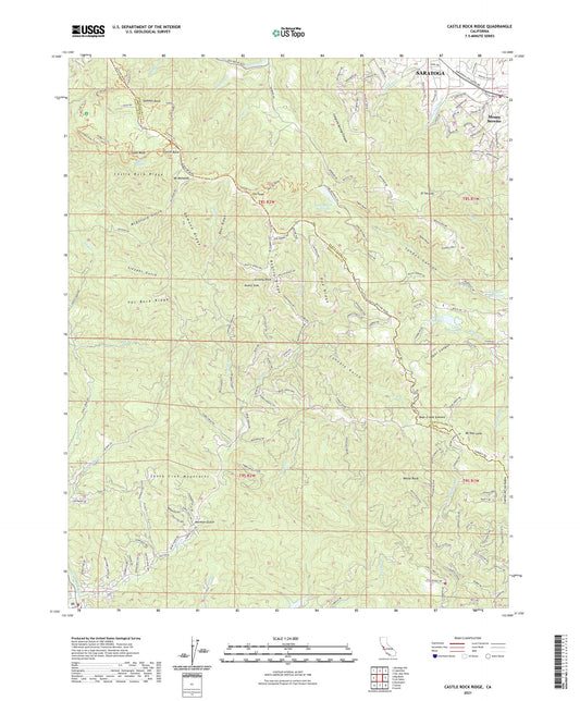 Castle Rock Ridge California US Topo Map Image