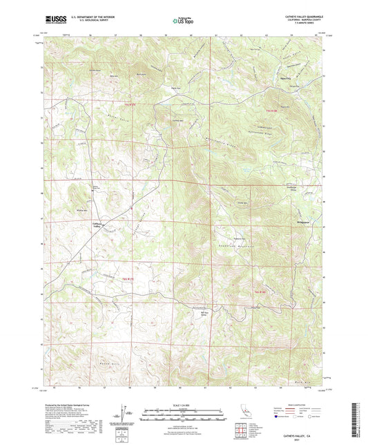 Catheys Valley California US Topo Map Image