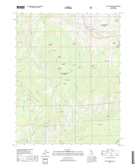 Cattle Mountain California US Topo Map Image