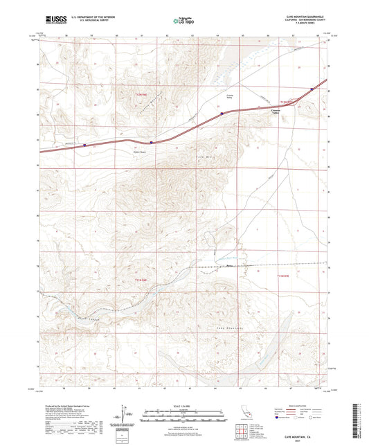 Cave Mountain California US Topo Map Image