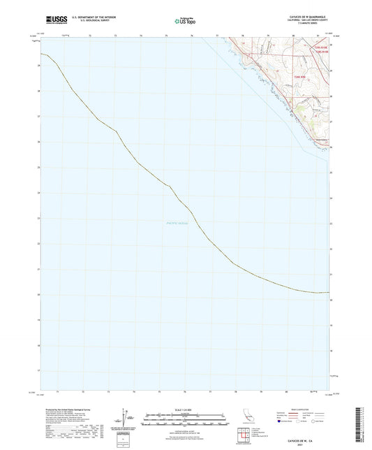 Cayucos OE W California US Topo Map Image