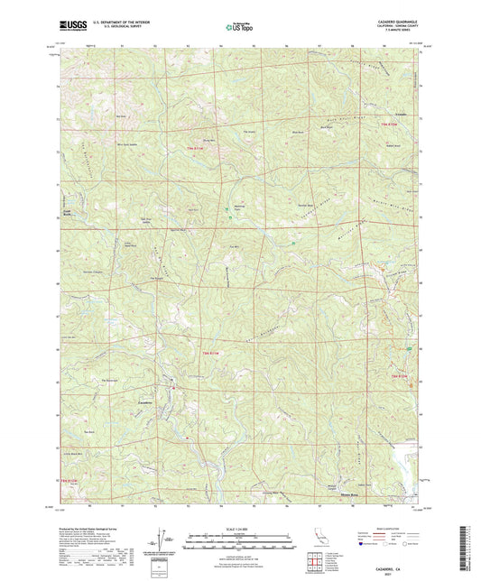 Cazadero California US Topo Map Image
