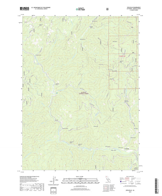 Cecilville California US Topo Map Image