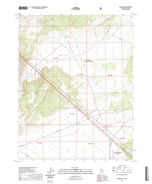 Cedar Hill California US Topo Map Image