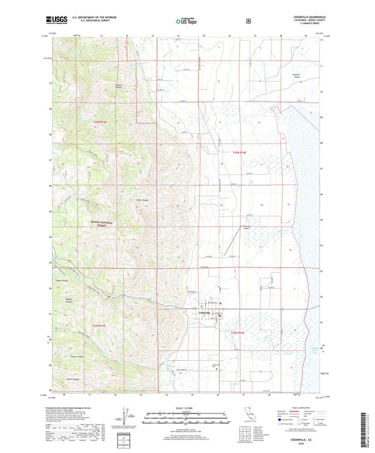 Cedarville California US Topo Map Image