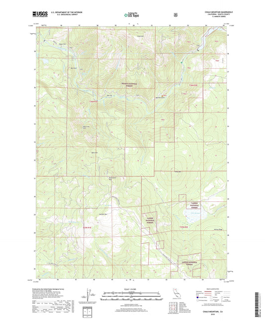 Chalk Mountain California US Topo Map Image