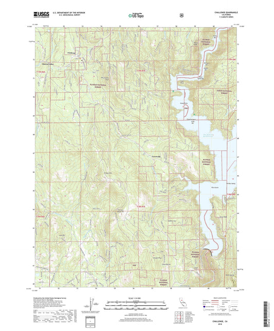 Challenge California US Topo Map Image