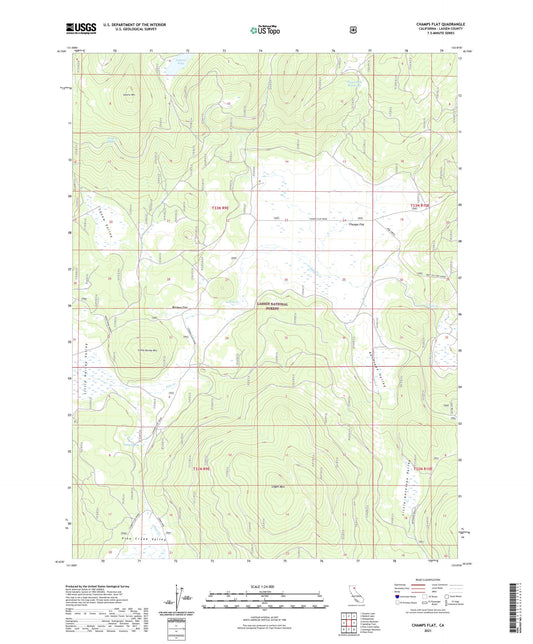 Champs Flat California US Topo Map Image