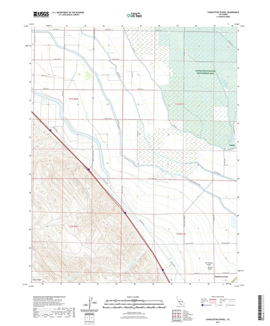Charleston School California US Topo Map Image