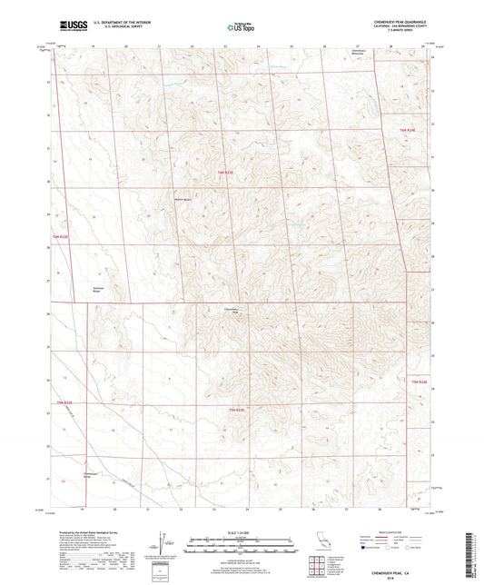 Chemehuevi Peak California US Topo Map Image
